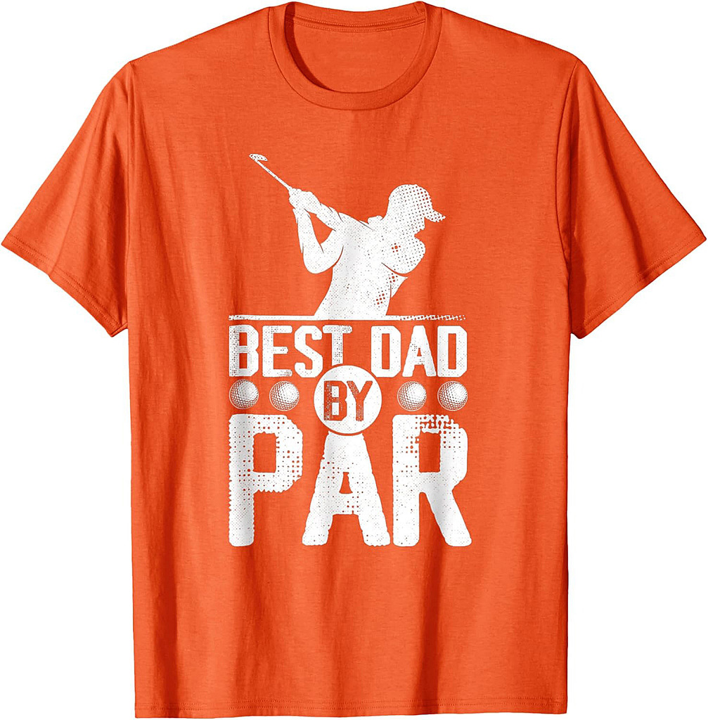 Mens Best Dad by Par Golf Funny Father's Day Dad Vintage T-Shirt
