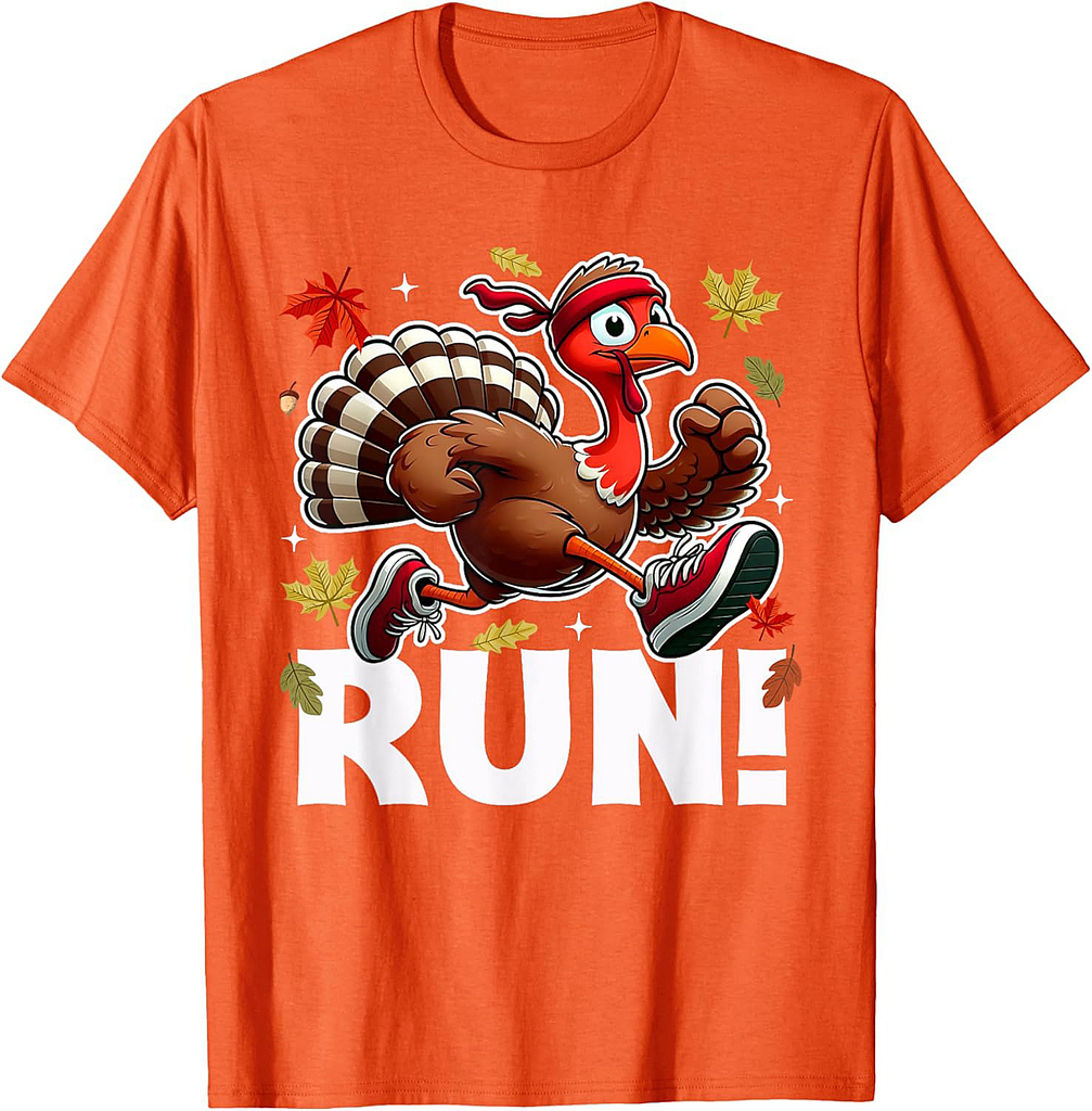 Turkey Run Costume Thanksgiving Running TurkeyT-Shirt