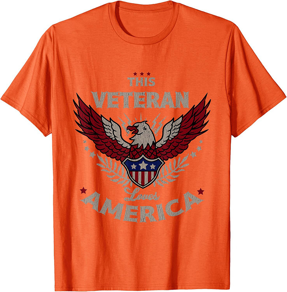 This Veteran Loves America Patriotic Bald Eagle USA Flag T-Shirt