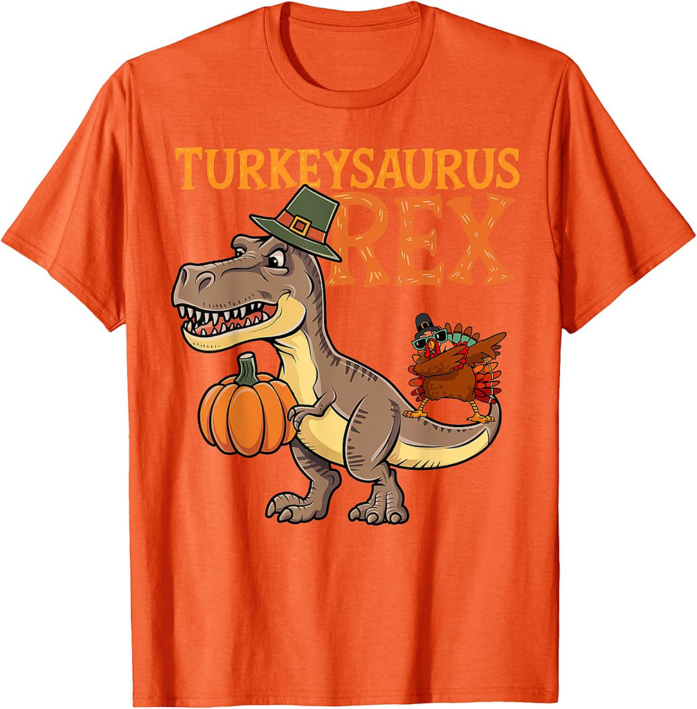 T Rex Turkey Dinosaur Thanksgiving Gifts Men Women Boy T-Shirt