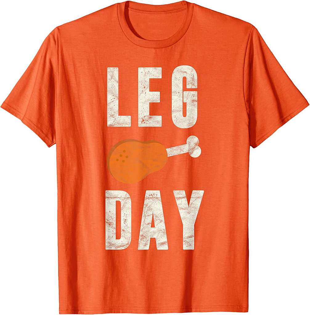 Fun Leg Day Thanksgiving Gifts Pilgrim Costume Turkey Day T-Shirt