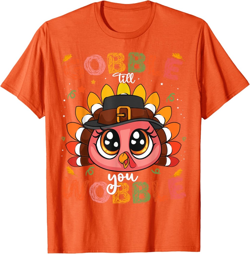 Turkey Gobble Till You Wobble Pilgrim Toddler Thanksgiving T-Shirt