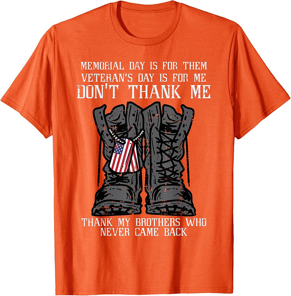 Memorial Day Veteran For Me Boots Dog Tag T-Shirt
