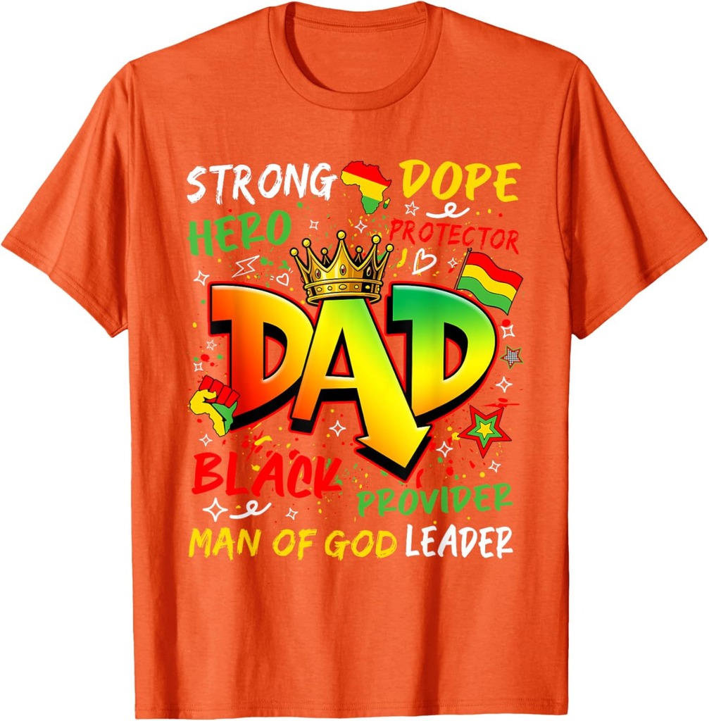 Juneteenth Black King Melanin Fathers Day Black Dad Men Boy T-Shirt
