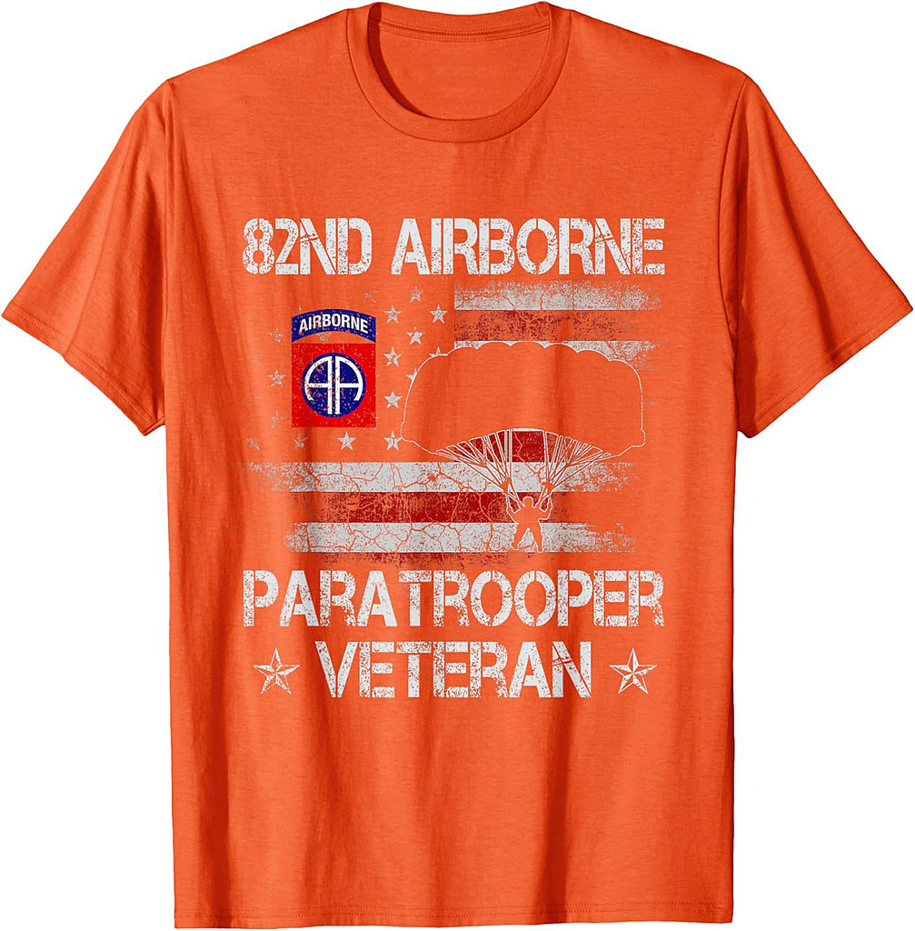 82nd Airborne Paratrooper Veteran Flag Tshirt, Veterans Day T-Shirt