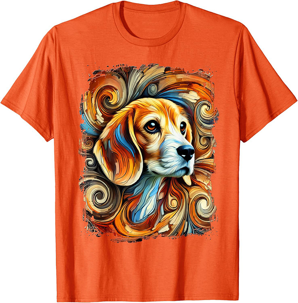 Cute Beagle Colourful Artwork T-Shirt