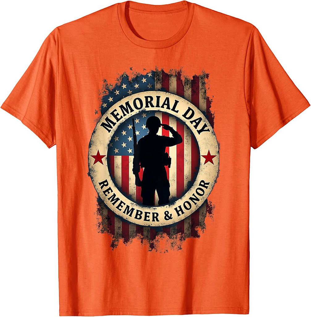 Remember & Honor Partiotic Veterans Memorial Day T-Shirt