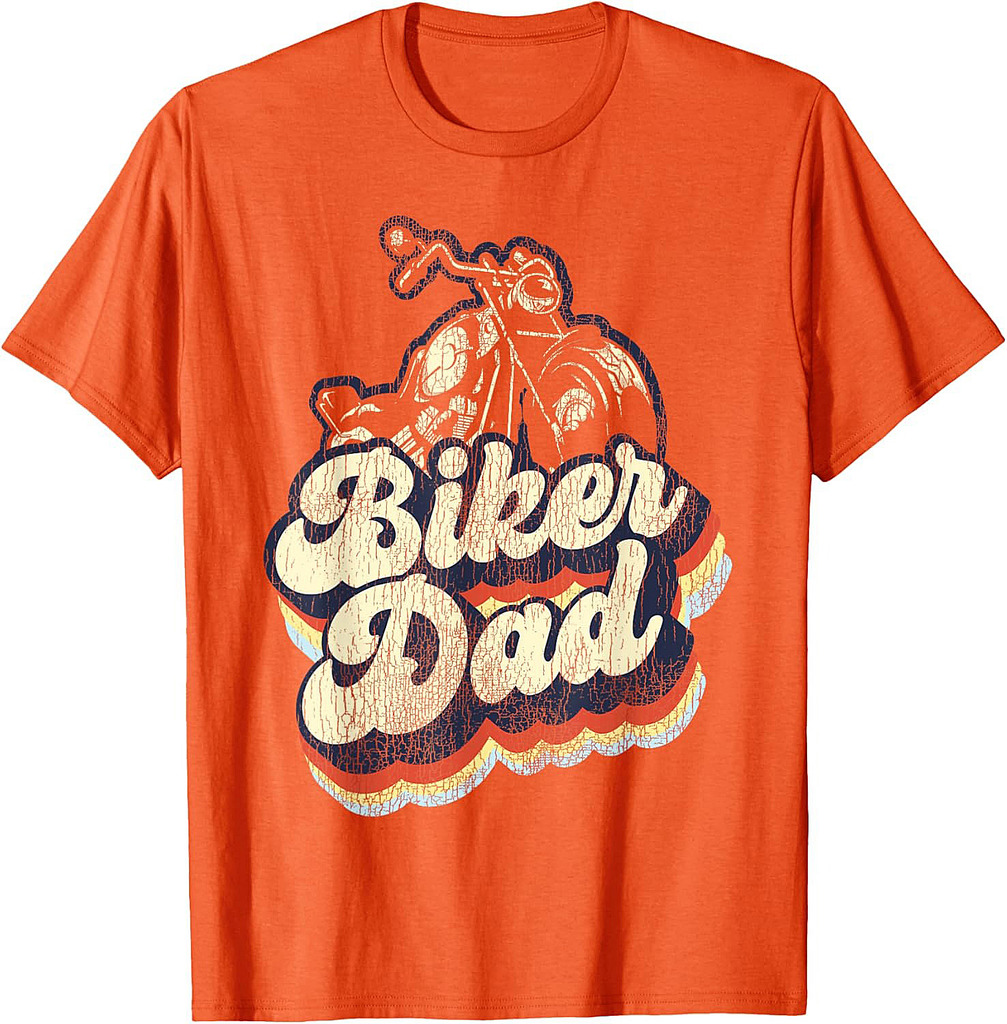 Classic Motorcycle Biker Retro Dad Biker Dad T-Shirt