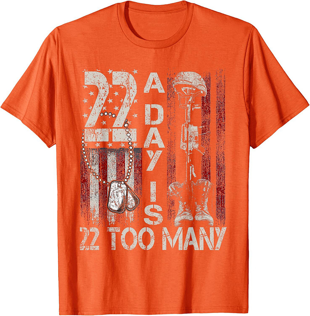 22 A Day Is 22 Too Many Veteran Lives Matter Help Veterans T-Shirt