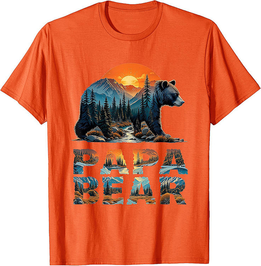 Retro Papa Bear Grandpa Father's Day Vintage T-Shirt