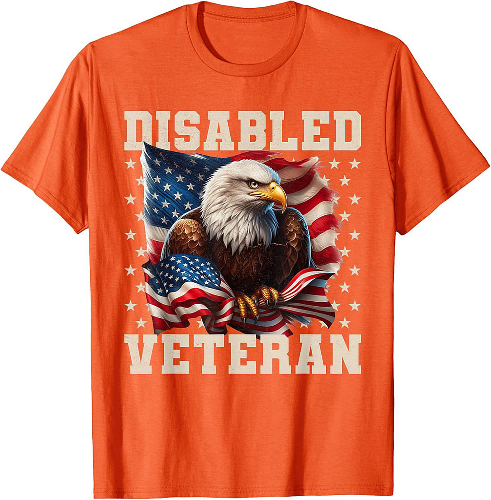 Disabled Veteran American Flag Military Soldier Veterans Day T-Shirt