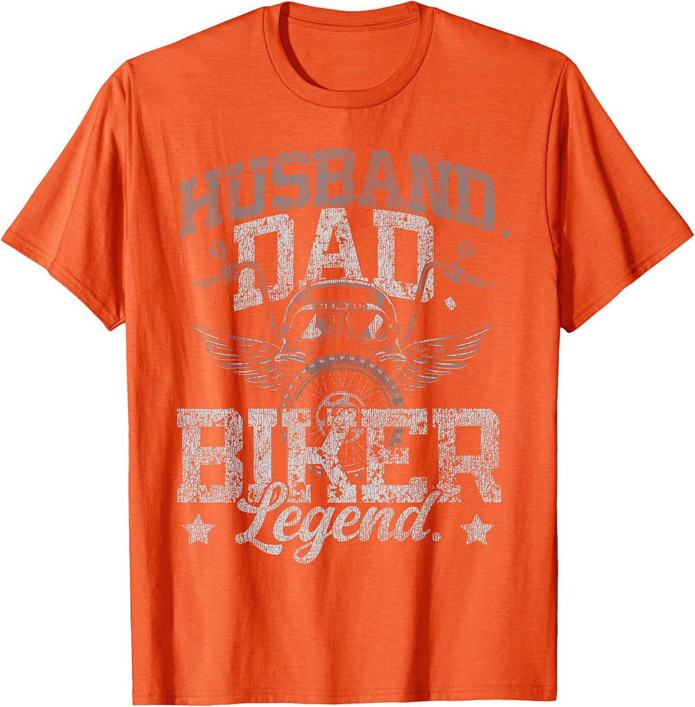 Classic Motorcycle Biker Dad Husband Husband. Dad. Biker T-Shirt