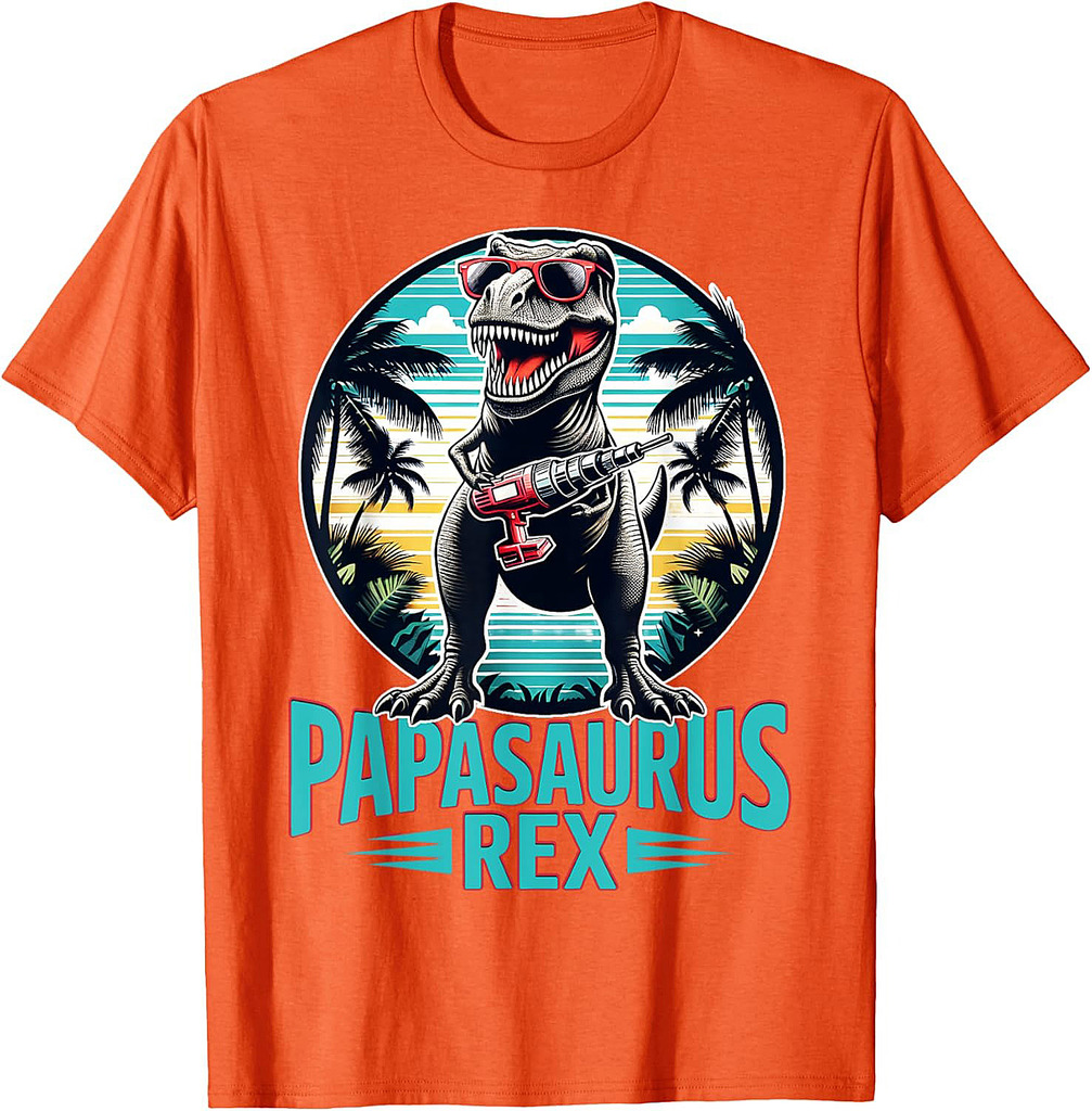 Father's Day Mechanic Dad Grandpa Dino T Rex Papasaurus Rex T-Shirt