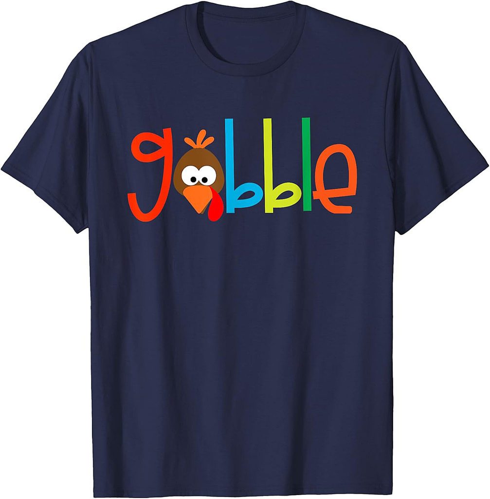 Thanksgiving Turkey face Turkey Day Gobble T-Shirt