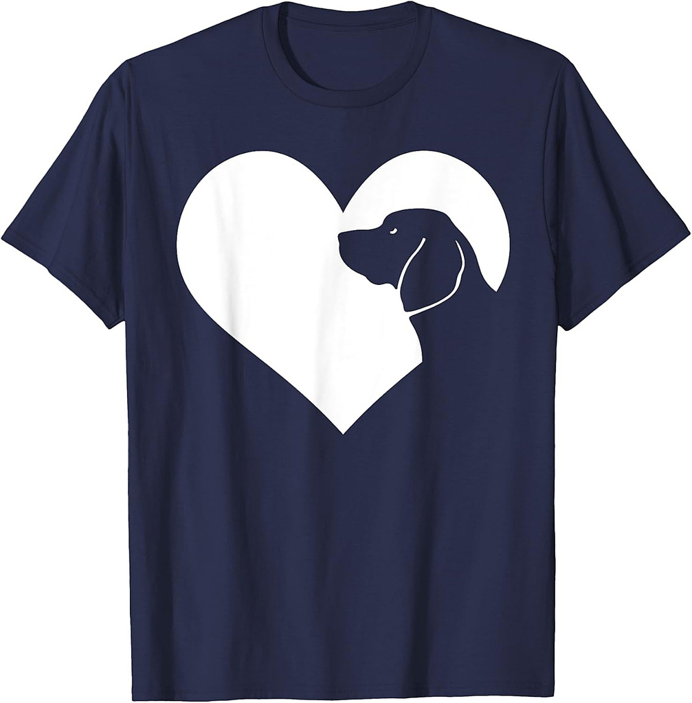 Beagle Dog Heart Silhouette Beagle T-Shirt