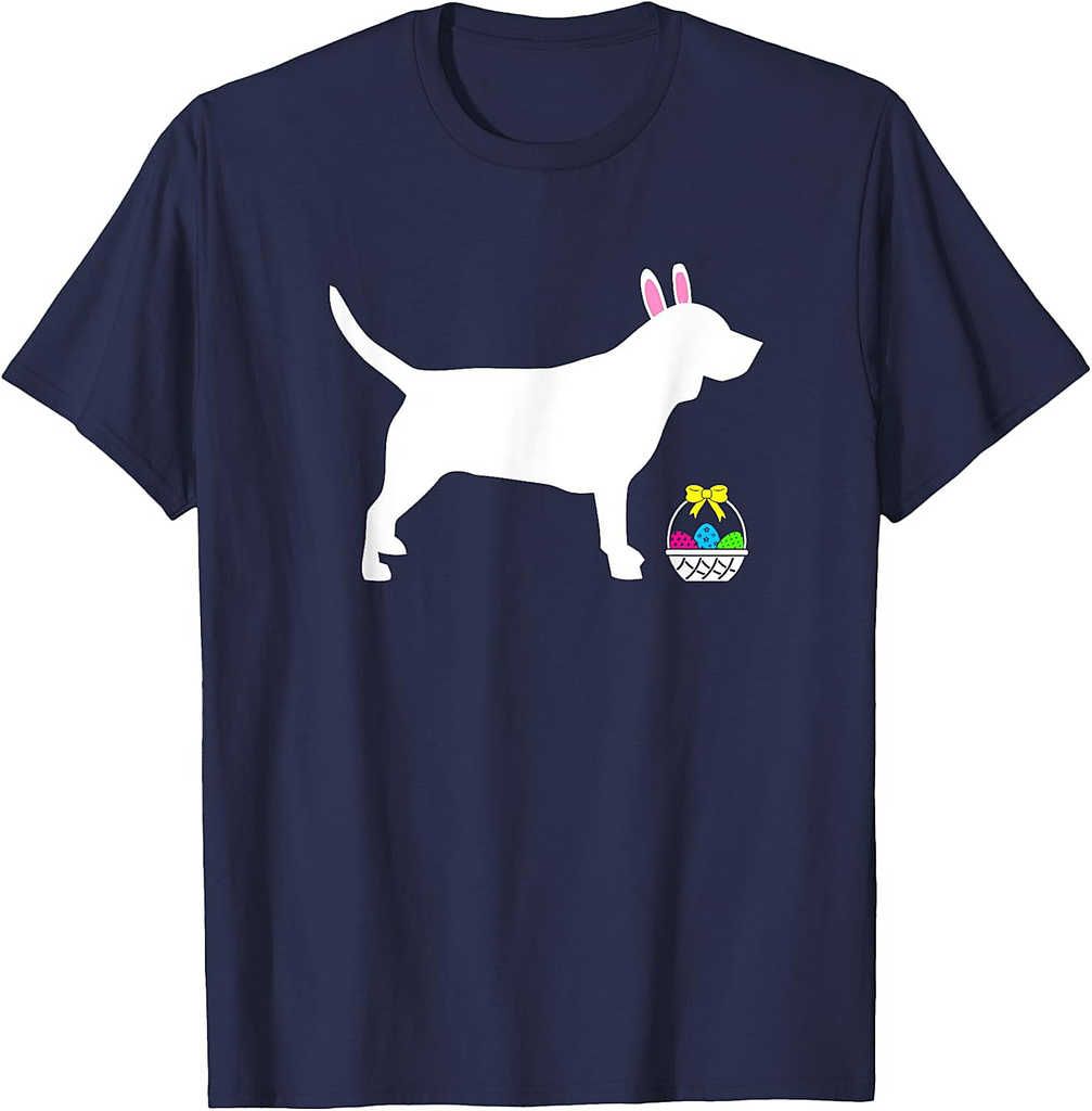 Beagle Easter Bunny Dog Silhouette T-Shirt