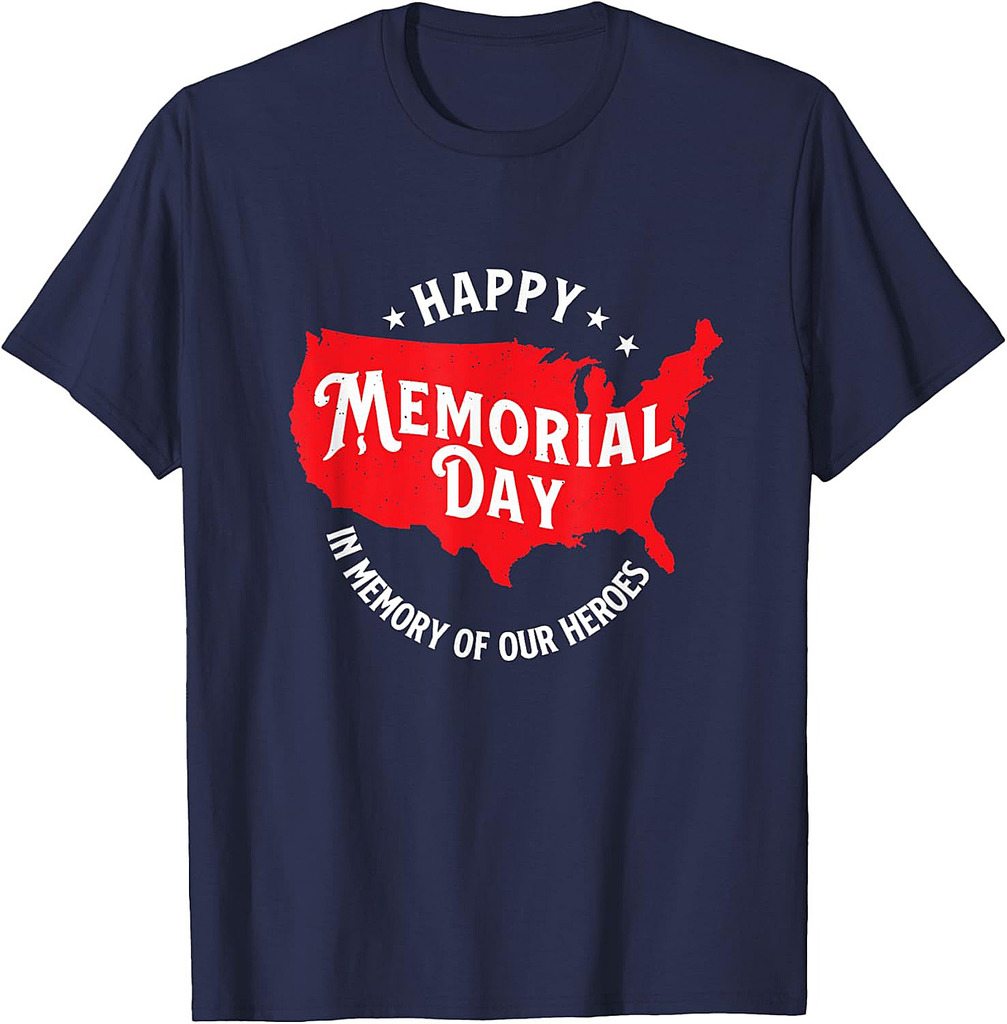 Happy Memorial Day  Patriotic America Veterans T-Shirt