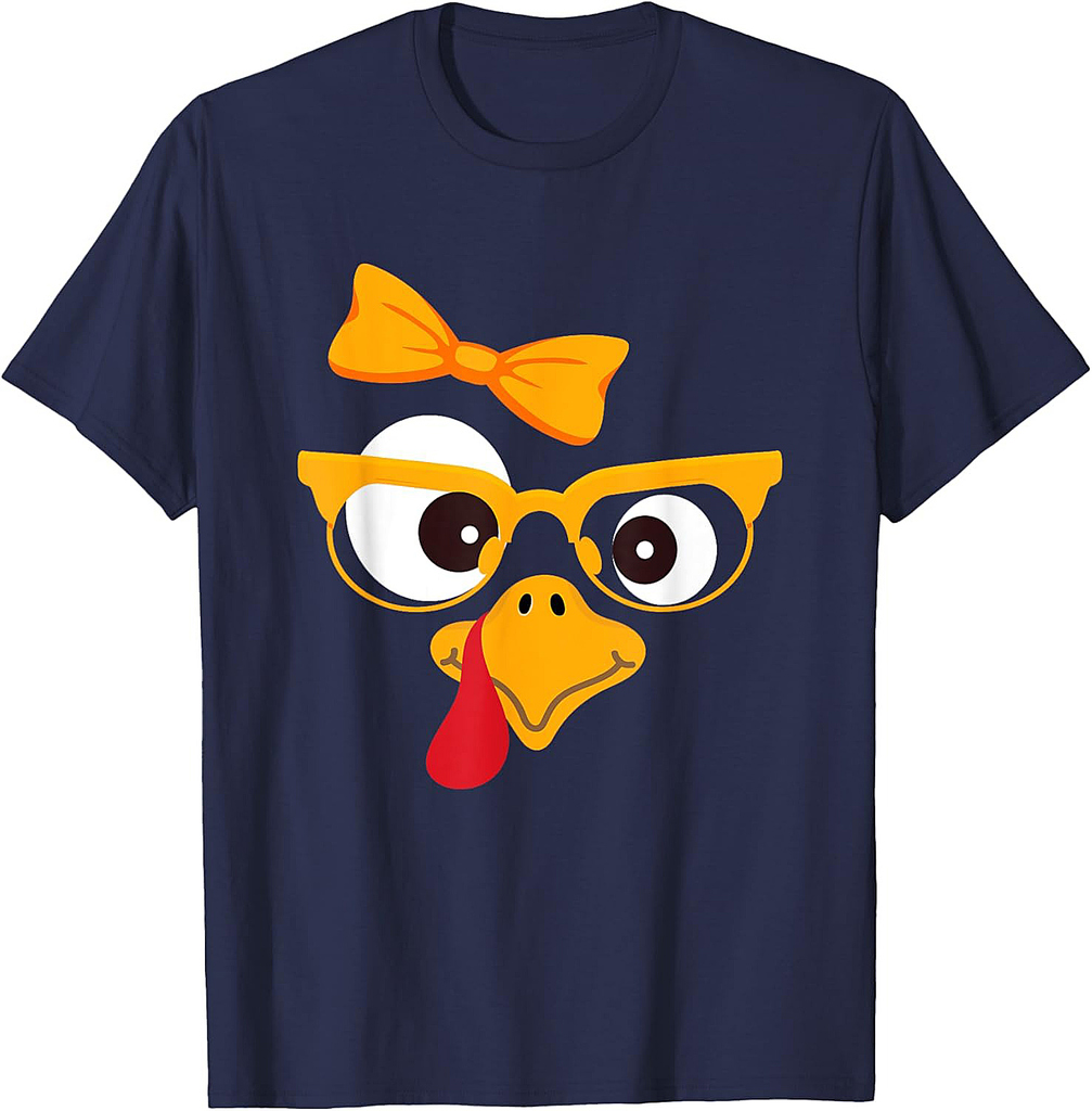 Thanksgiving Turkey Face Matching Family Costume Cute T-Shirt