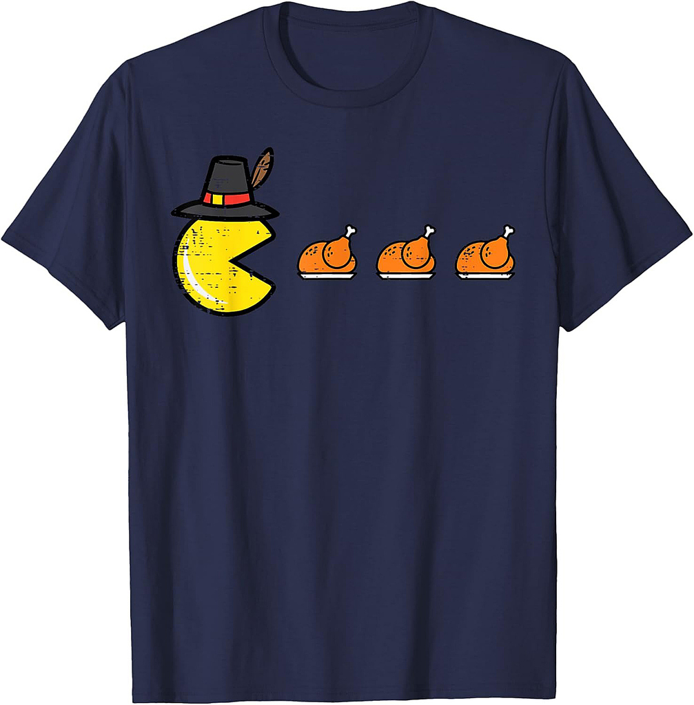 Thanksgiving Video Game Eating Turkey Gamer Men Women T-Shirt