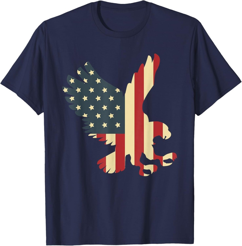 Patriotic Eagle USA American Flag Proud Veteran T-Shirt