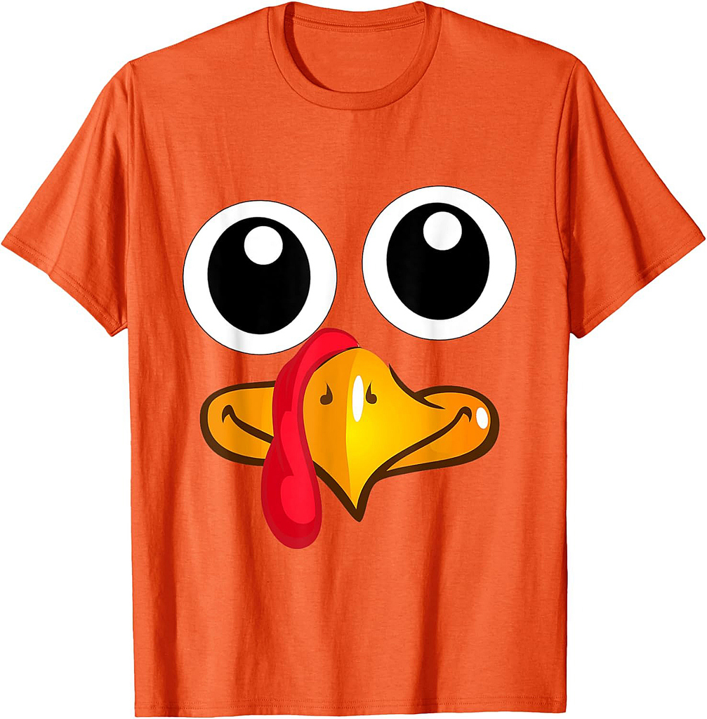 Thanksgiving Turkey Face Cute T-Shirt