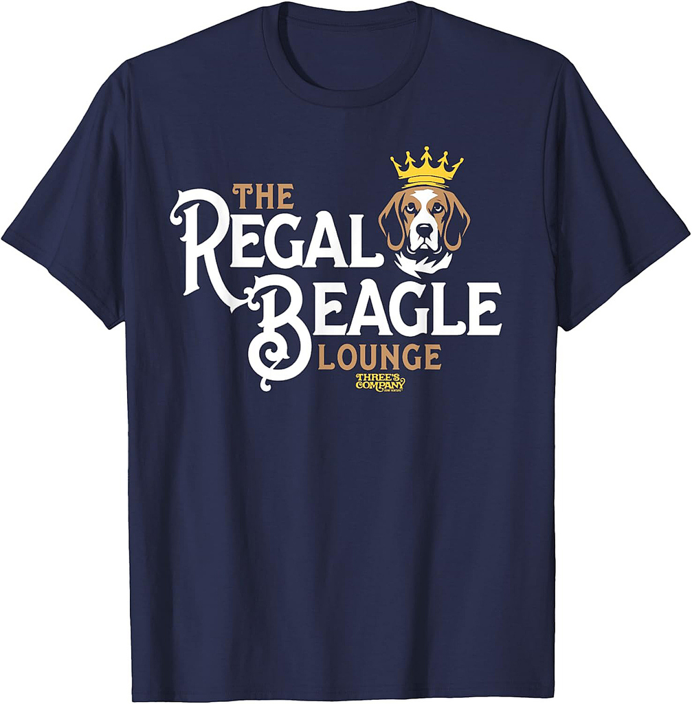 The Regal Beagle Pub Three's Company Retro Dog Crown Men Women Girls T-Shirt