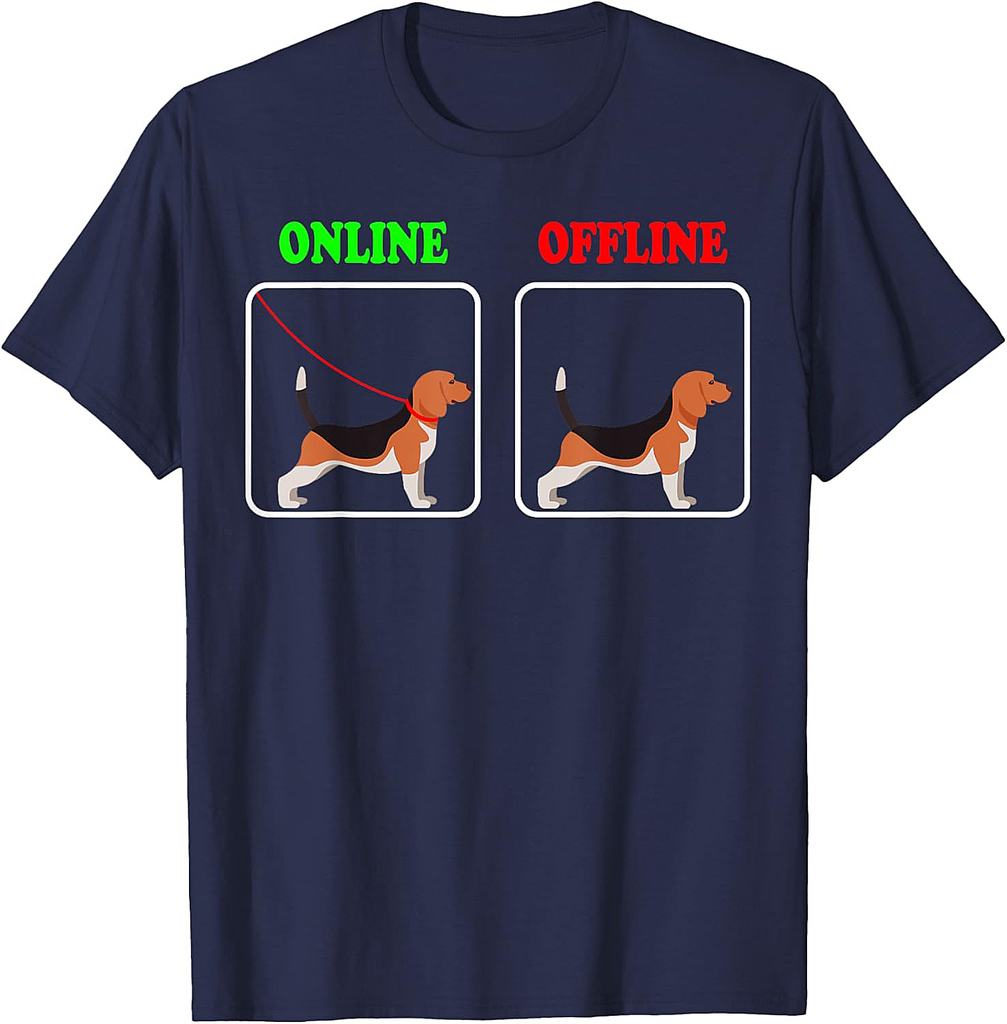Beagle Online Offline T-Shirt