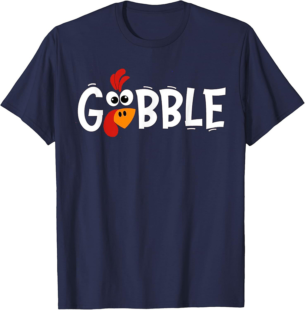 Gobble Till You Wobble Cool Turkey Thanksgiving Gobble T-Shirt
