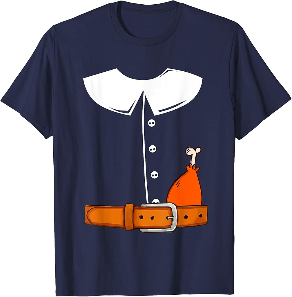 Pilgrim Costume Collar Thanksgiving Turkey Day Men Boys T-Shirt