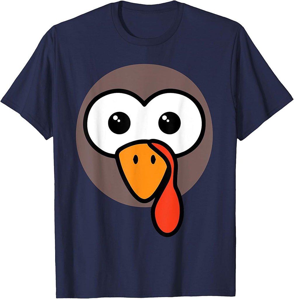 Funny Thanksgiving Silly Turkey Face T-Shirt