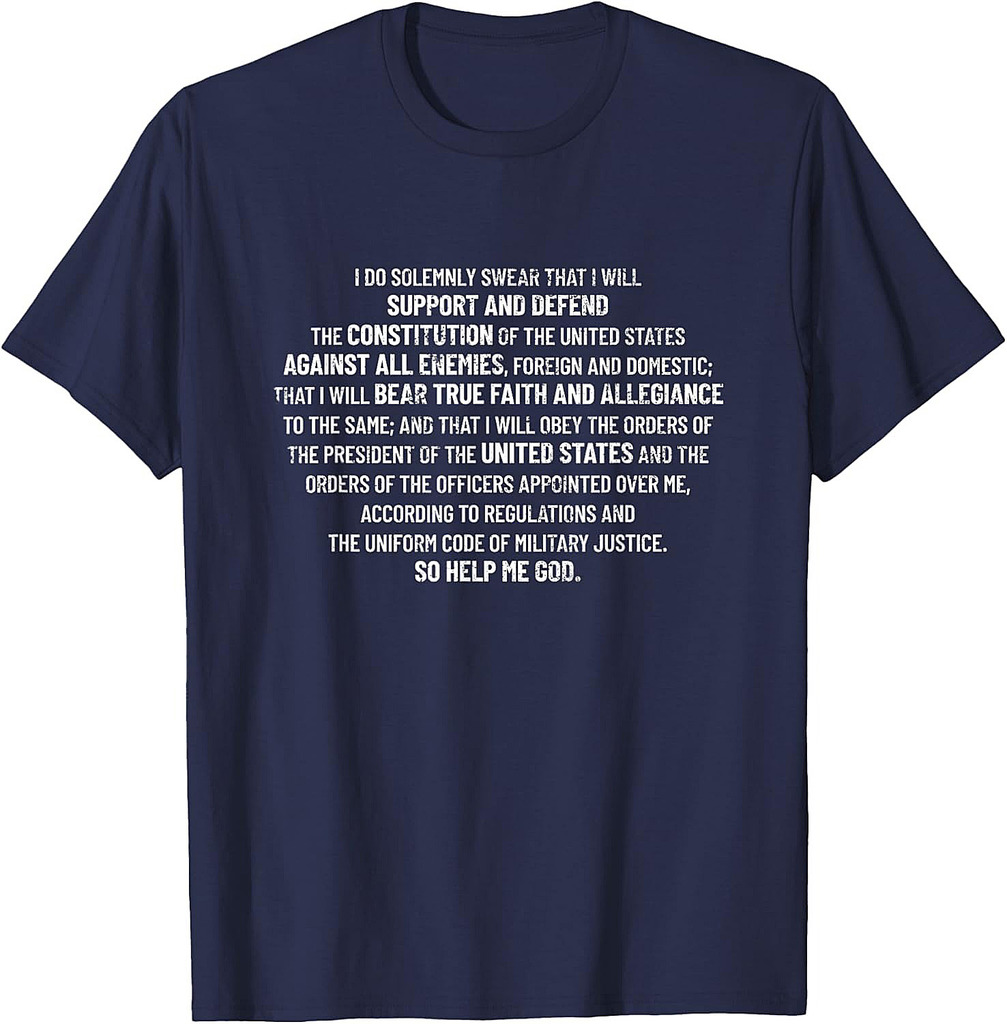 Military Oath Defend The Constitution Veteran Military Oath T-Shirt