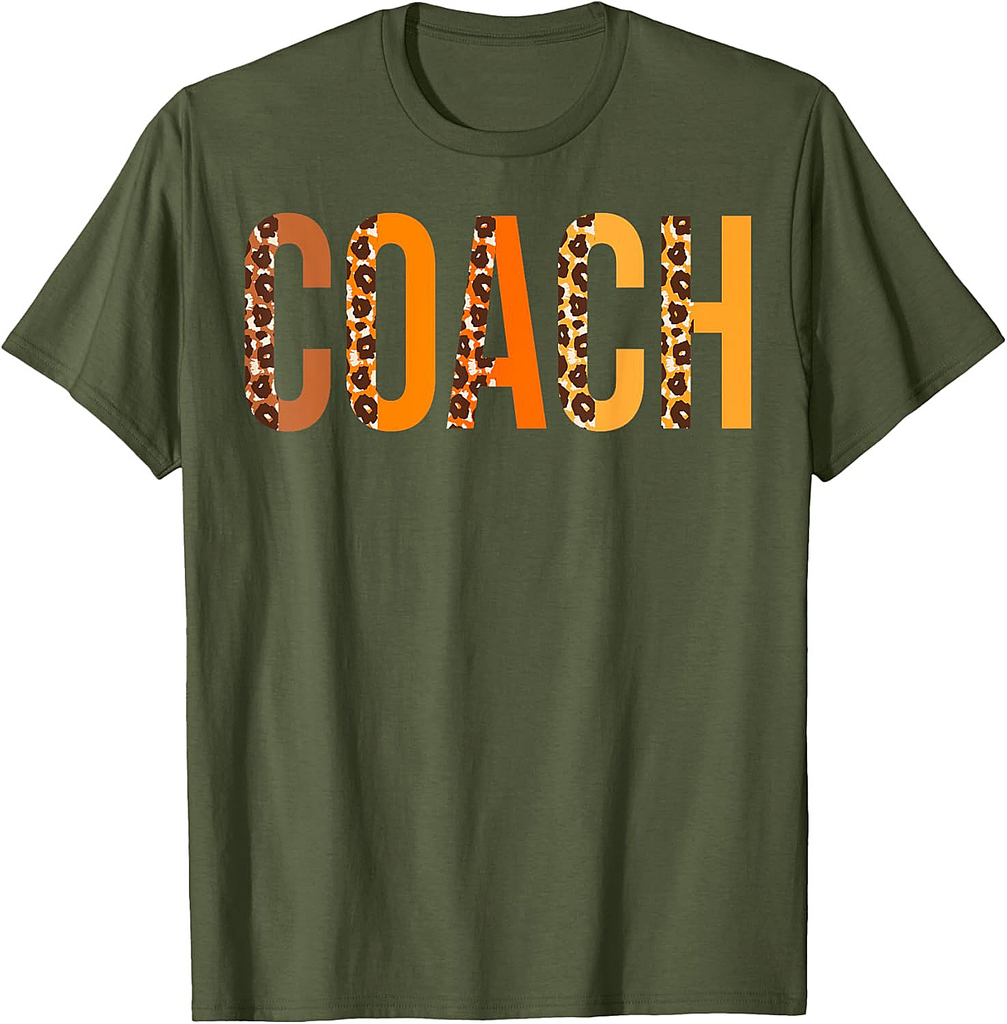Coach leopard Squad Cute Fall Autumn Lovers Thanksgiving T-Shirt