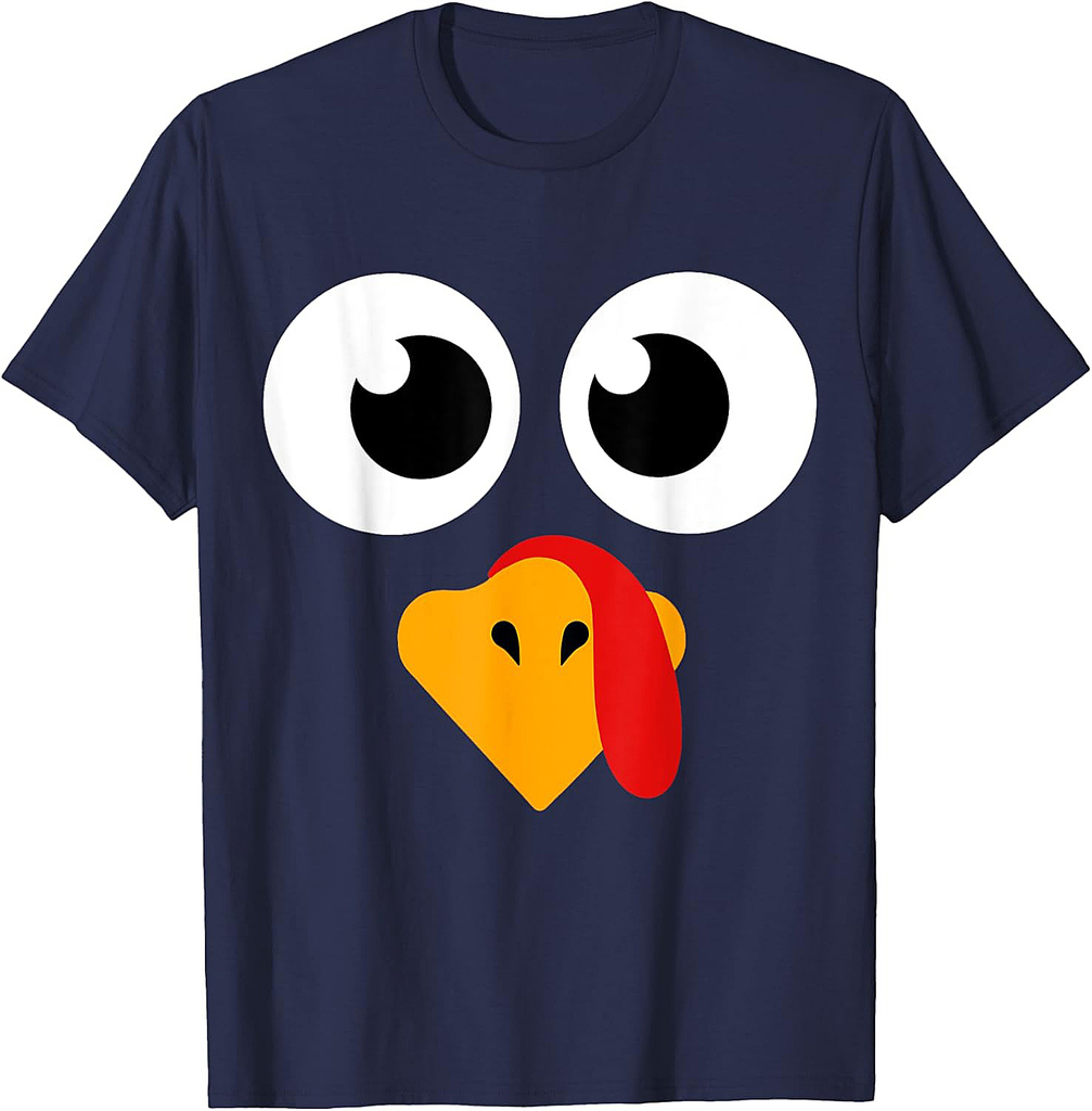 Thanksgiving Shirts Turkey Face Women Men Boys Girls T-Shirt
