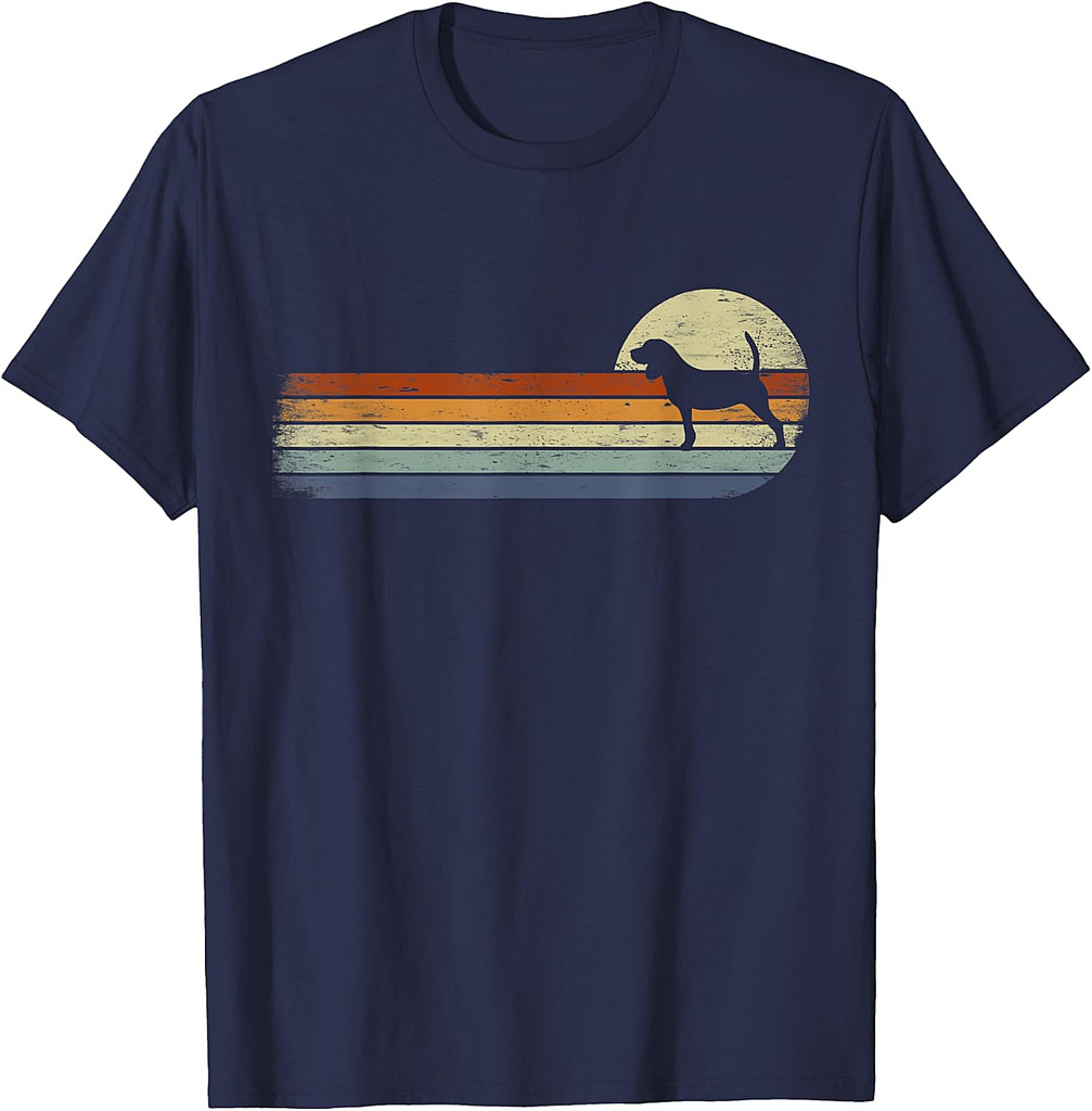 Beagle Dog Lover Gifts Retro Vintage Silhouette T-Shirt