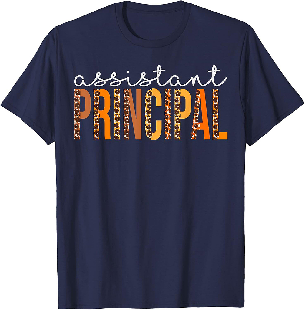 Assistant Principal leopard Fall Autumn Lovers Thanksgiving T-Shirt