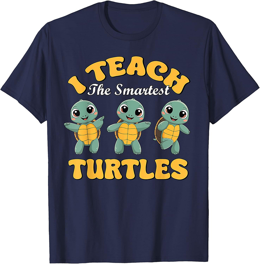 I Teach The Smartest Turtles Thanksgiving Proud Teacher Job T-Shirt