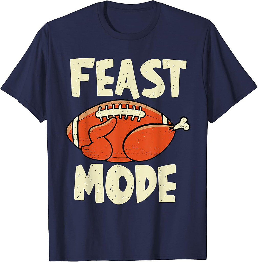 Funny Thanksgiving Football Turkey Player Men Women T-Shirt