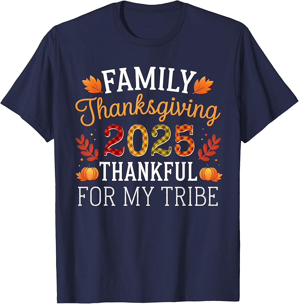 Family Thanksgiving 2025 Thankful For My Group Autumn T-Shirt