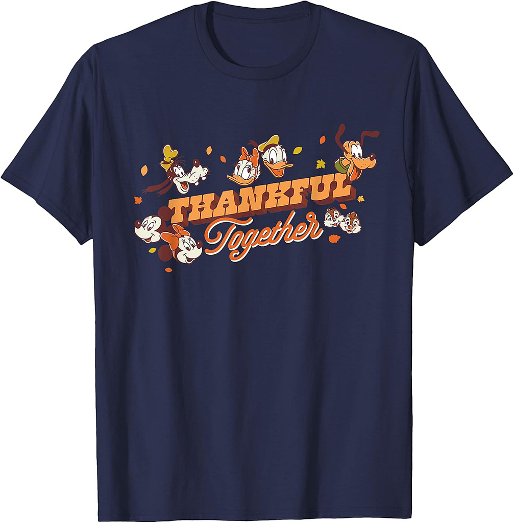Disney Mickey Mouse and Friends Fall Thankful Together T-Shirt