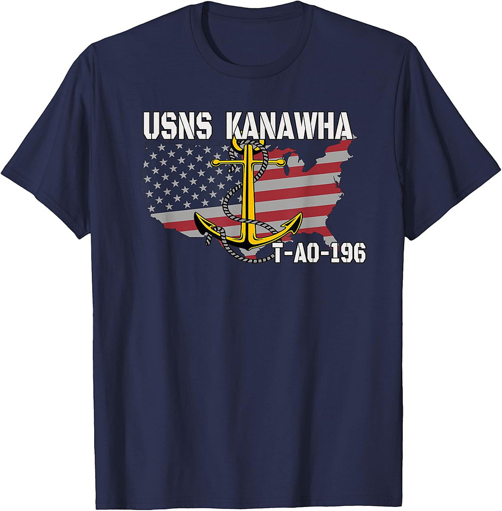 USNS Kanawha T-AO-196 Replenishment Oiler Ship Veterans Day T-Shirt