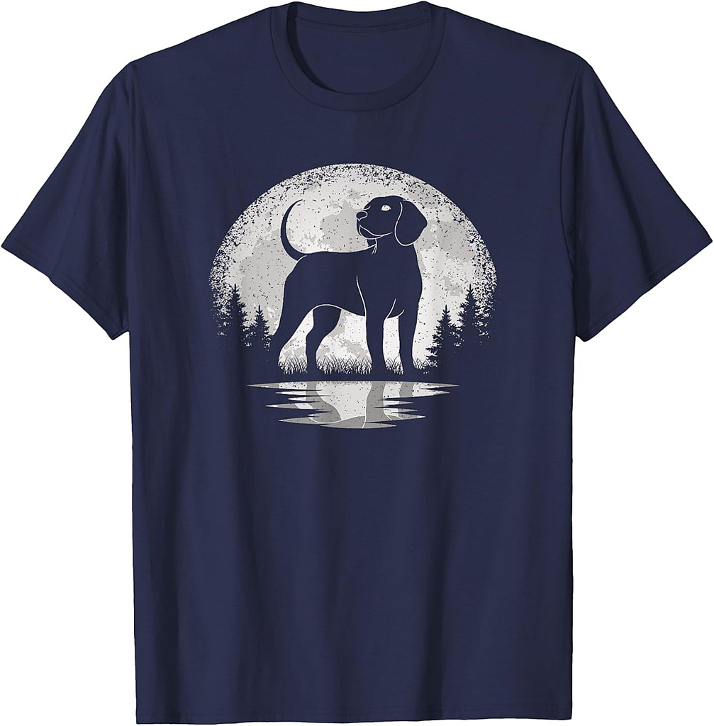 Beagle Moon Vintage Beagle Lover Men Women T-Shirt