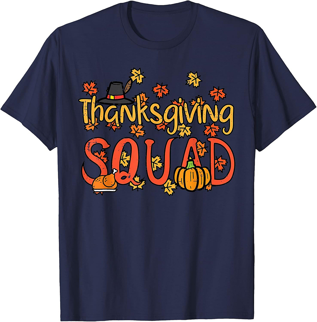 Thanksgiving Squad Turkey Day Fall Matching Women Men T-Shirt