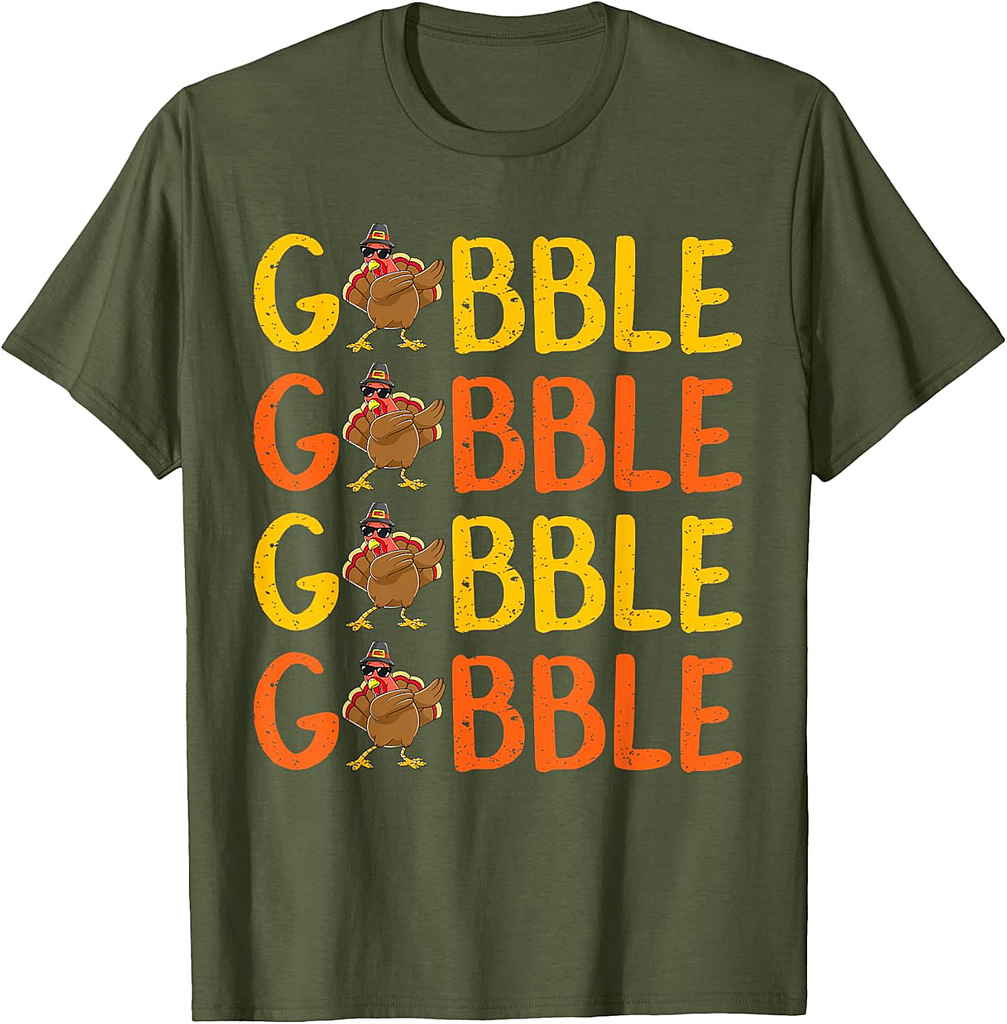 Dabbing Gobble Gobble Turkey Thanksgiving Tee Gift Idea T-Shirt