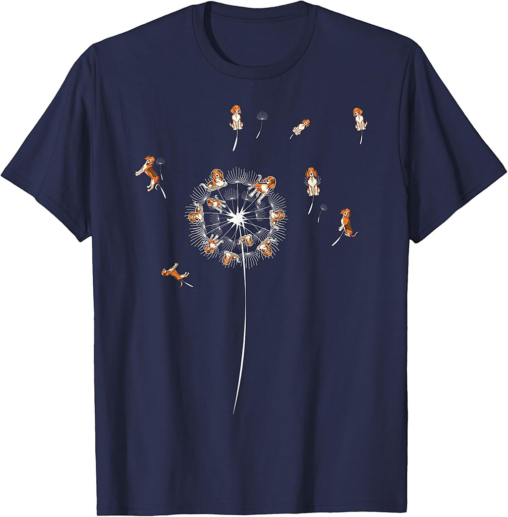 Dog Owner Animal Pet Owner Dog Lover Dandelion Funny Beagle T-Shirt