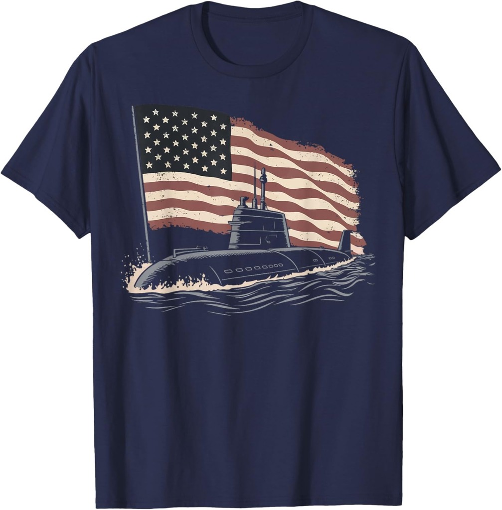 Submarine USA Flag Veteran 4th of July T-Shirt
