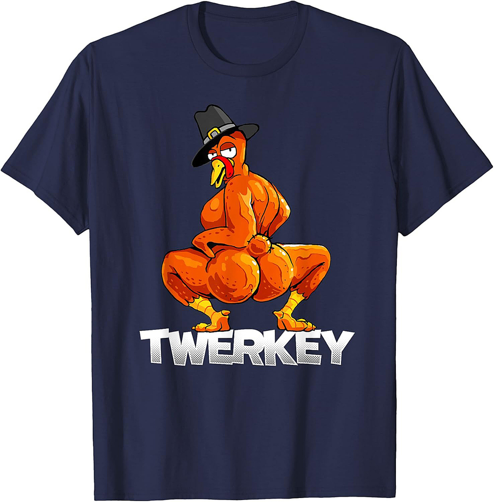 Twerkey Twerking Turkey Pilgrim Thanksgiving Twerk Turkey T-Shirt