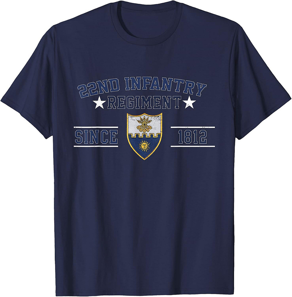 22nd Infantry Regiment Veteran Military Father Day Christmas T-Shirt