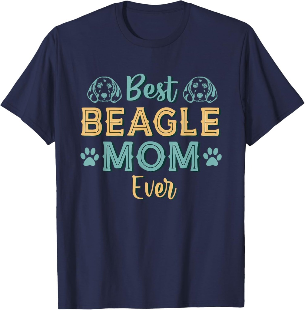 Best Beagle Mom Ever Beagle Dog Mom Vintage T-Shirt