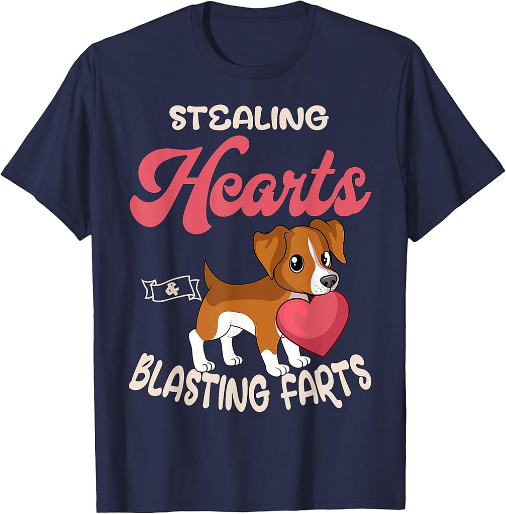 Beagle Breeder Small Scent Dog Hunting Hare Stealing Hearts T-Shirt