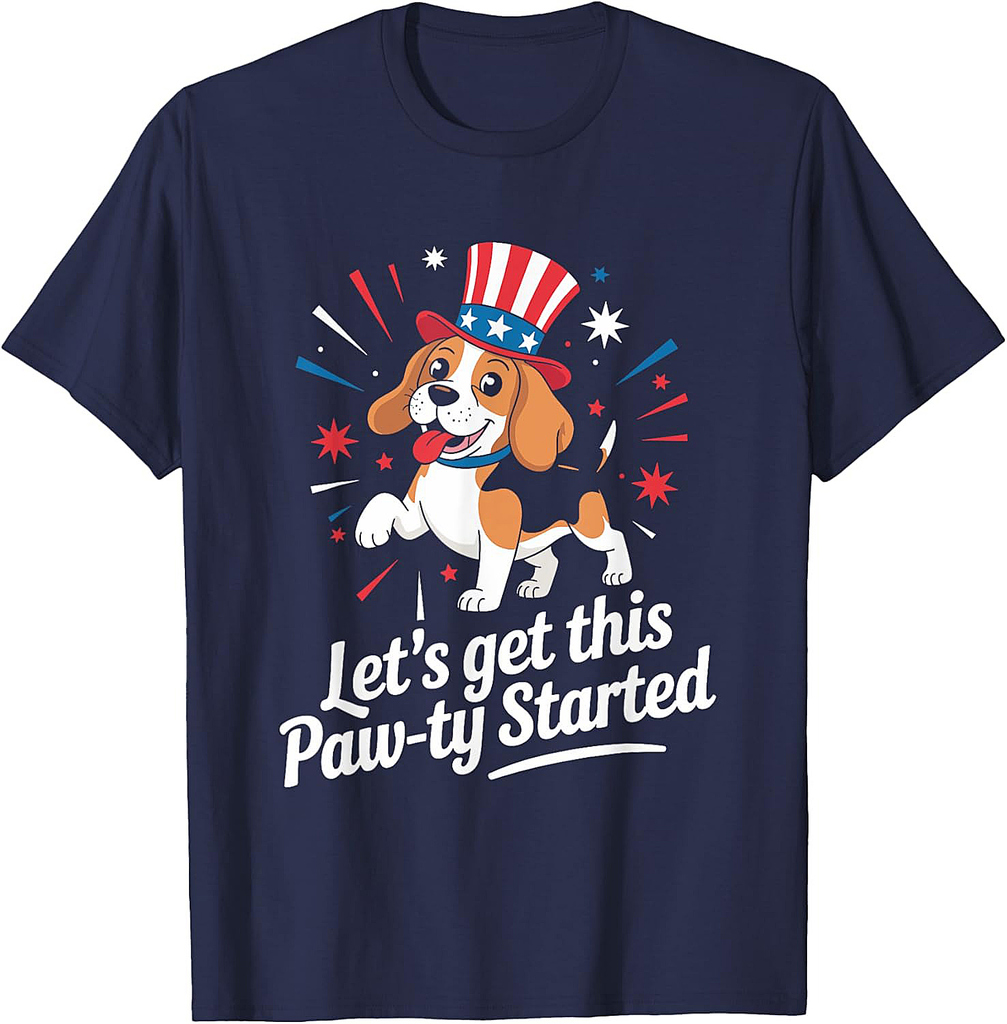 Beagle 4th of July USA Patriotic T-Shirt
